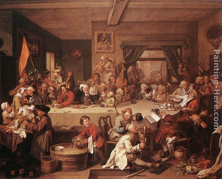 An Election Entertainment painting - William Hogarth An Election Entertainment art painting
